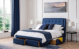 Fullerton Storage Bed- Blue Super King Size